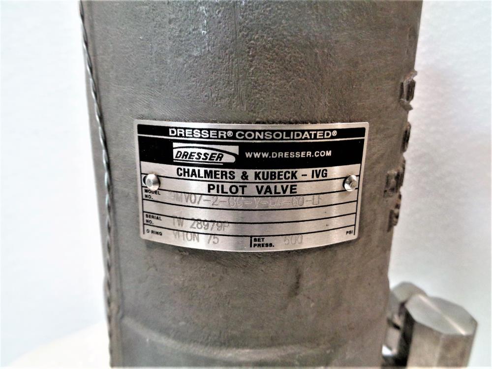 Dresser Consolidated 1" X 2" Pilot Relief Valve 3910D-4-CC-DA-RF-LA, Stainless